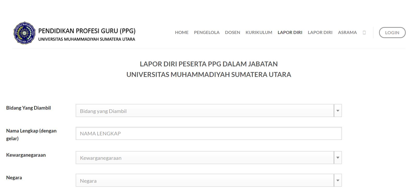 Lapor Diri PPG Dalam Jabatan Tahap 1, 2 dan 3