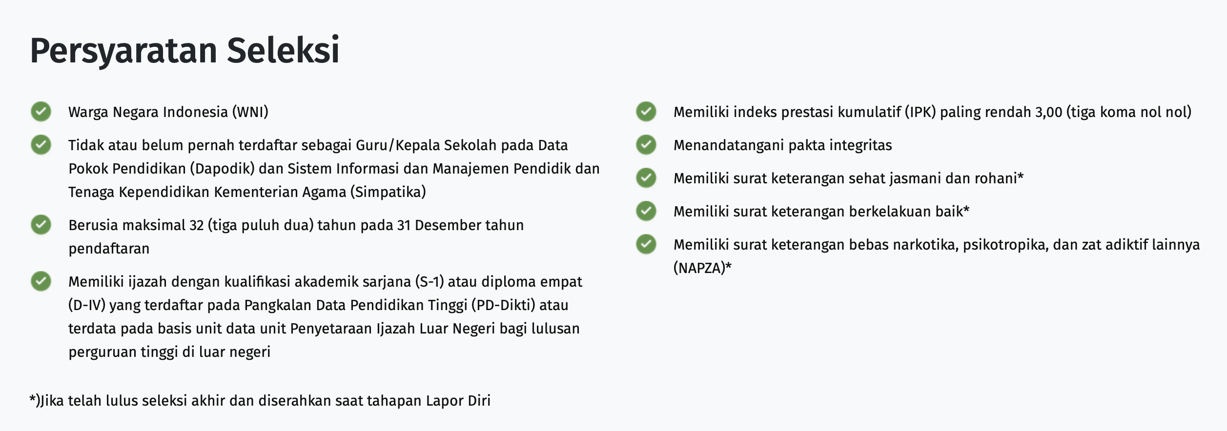 Persyaratan